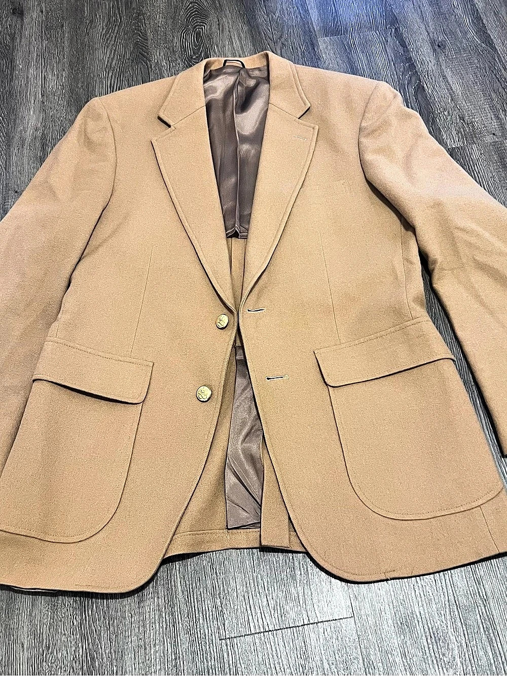 Stafford Wool Blazer in tan/Brown Size 40L Like New